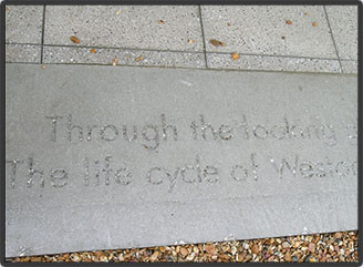 Etching into marble and concrete Sandblasting